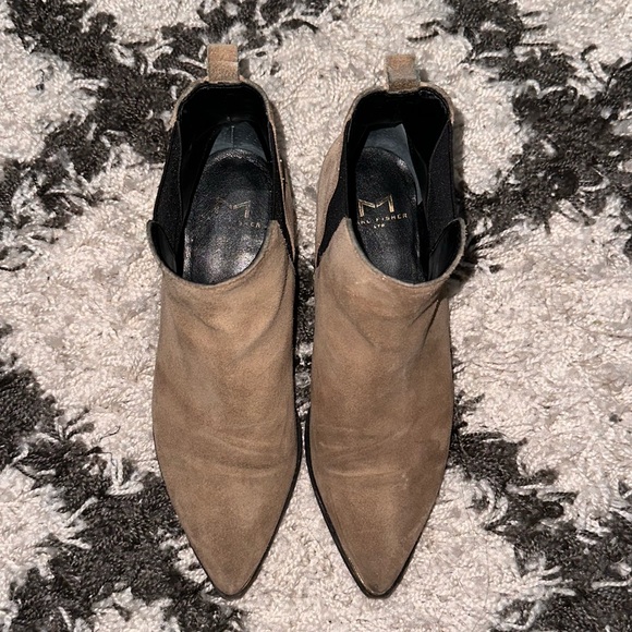 Marc Fisher Yale Pointy Toe Chelsea Bootie in Taupe - Picture 5 of 6